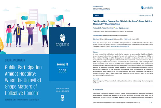 Cover and opening page of the article